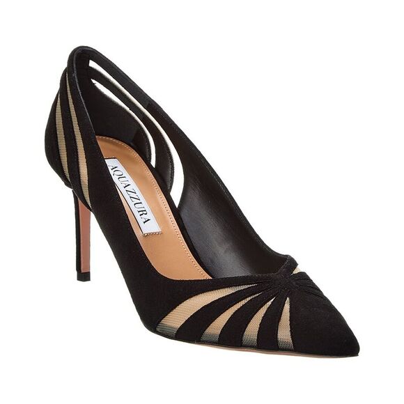 Aquazzura Shoes - Aquazzura The Spy 75 Suede & Mesh Pump